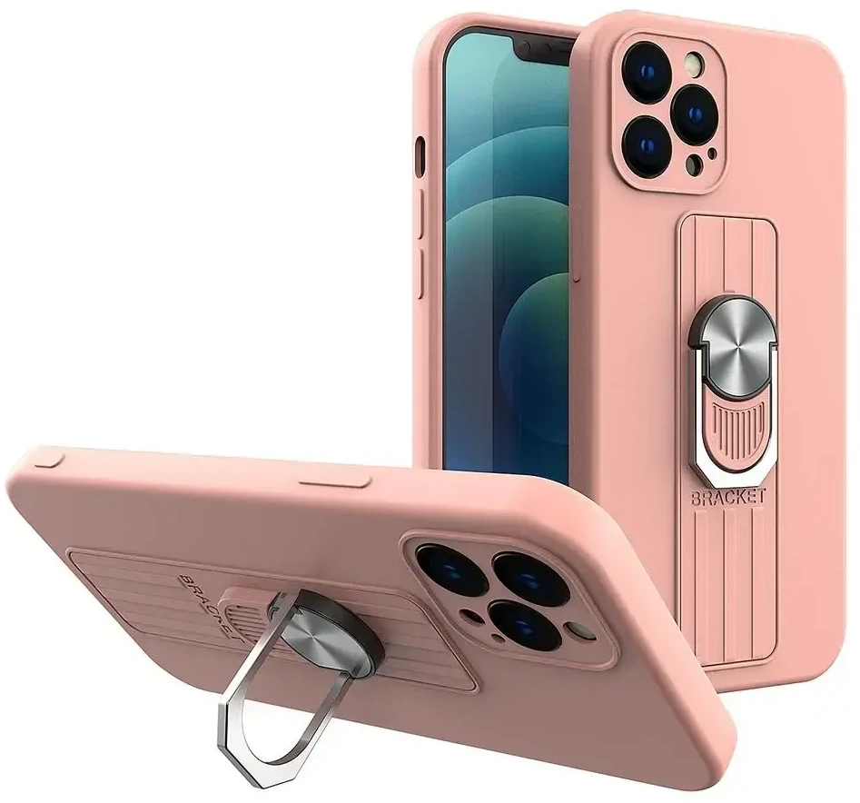 Hurtel Ring silikoninis dėklas skirtas Samsung Galaxy A32 4G, rožinis