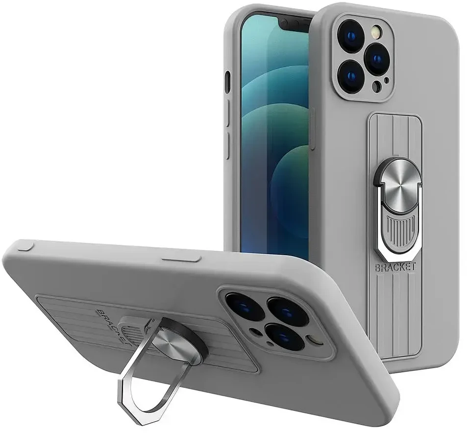 Hurtel Ring silikoninis dėklas skirtas Samsung Galaxy A72 4G, sidabrinis