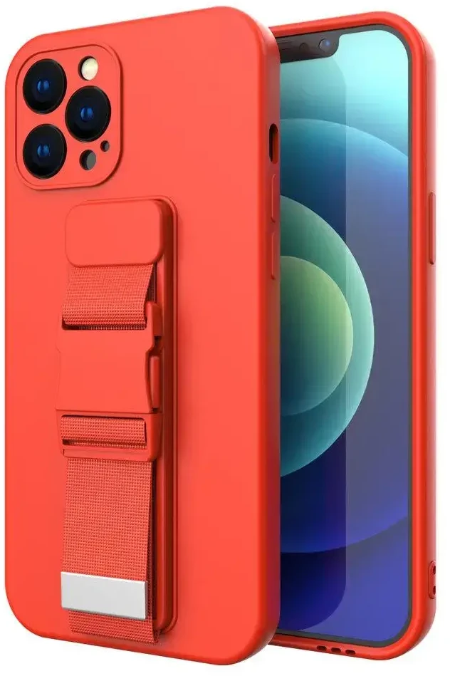 Hurtel Rope dėklas su dirželiu skirtas iPhone 8 Plus / iPhone 7 Plus, rožinis