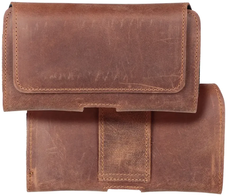 Dėklas Oem ROYAL Crazy Horse universal horizontal leather belt holster dydis XL Apple iPhone 13 PRO MAX / 14 PRO MAX / Samsung Galaxy S21 Plus / S20 FE / A50 / A51 5G / Huawei P30 PRO / P40 PRO / OPPO A98 5G rudos spalvos
