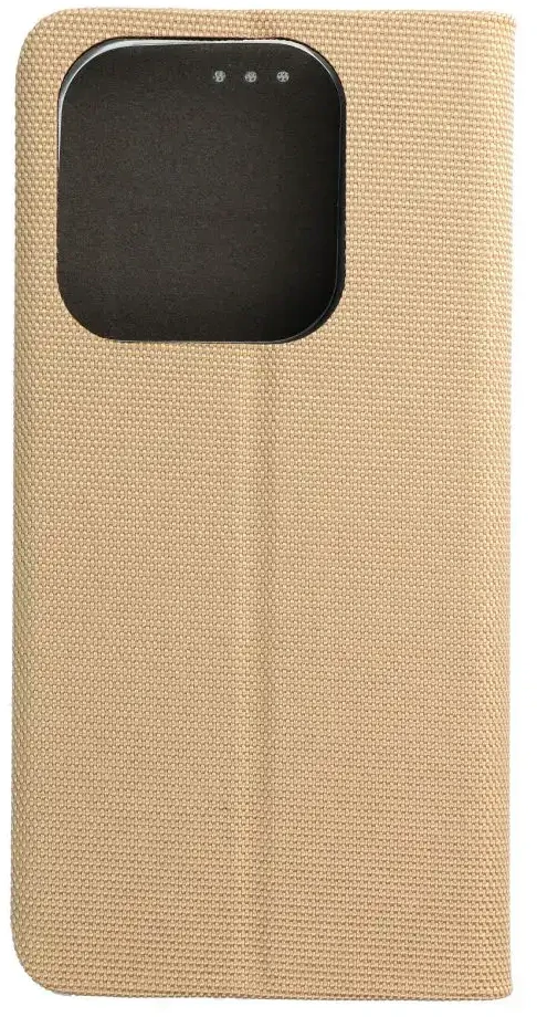 Oem SENSITIVE Book dėklas skirtas Xiaomi Redmi Note 14 5G aukso spalvos