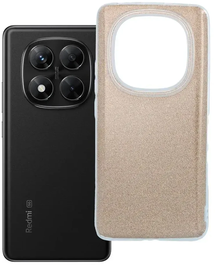 Oem SHINING Dėklas skirtas Xiaomi Redmi Note 14 Pro 5G aukso spalvos