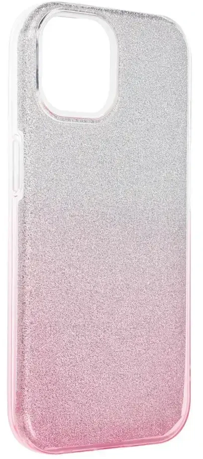 OEM dėklas, skirtas iPhone 15, blizgantis, skaidrus, rožinis