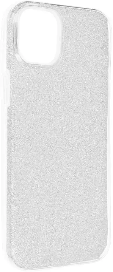 Oem Originalus „iPhone 15 PLUS“ dėklas, blizgus sidabrinis
