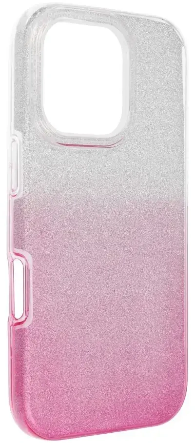 OEM dėklas, skirtas iPhone 16 PRO, blizgus, skaidrus, rožinis