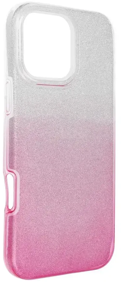 Oem Originalus iPhone 16 PRO MAX dėklas, blizgantis, skaidrus, rožinis