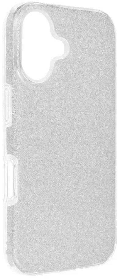 OEM dėklas, skirtas iPhone 16, blizgantis sidabrinis