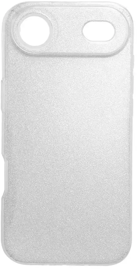 OEM dėklas, skirtas iPhone 17 AIR, blizgus sidabrinis