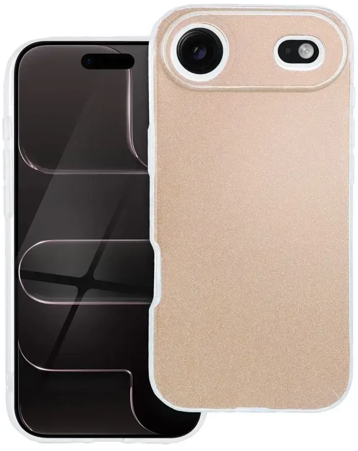 OEM dėklas, skirtas iPhone 17 AIR, blizgus auksinis