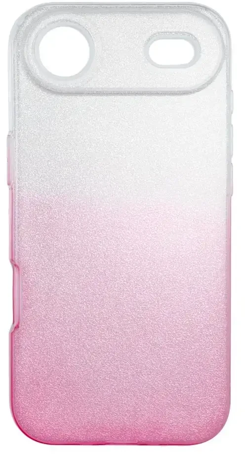 OEM dėklas, skirtas iPhone 17 AIR, blizgus, skaidrus, rožinis