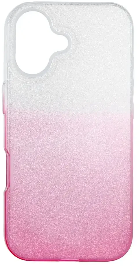 OEM dėklas, skirtas iPhone 17, blizgantis, skaidrus, rožinis