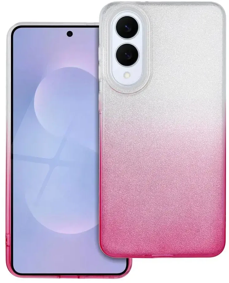 Forcell Oem SHINING Dėklas skirtas Samsung Galaxy S25 Edge skaidrus rožinės spalvos