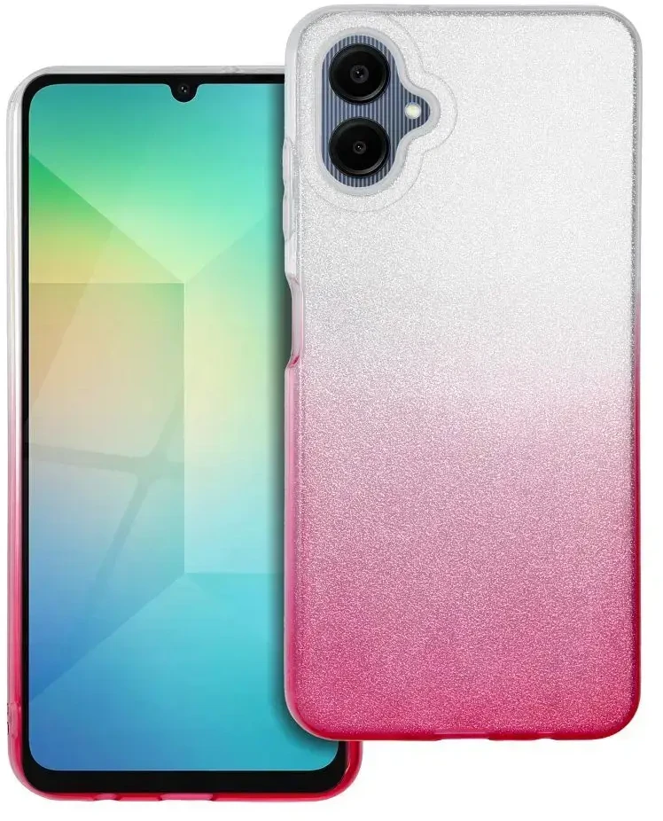 Oem SHINING dėklas skirtas Samsung Galaxy A06 4G skaidrus/rožinės spalvos
