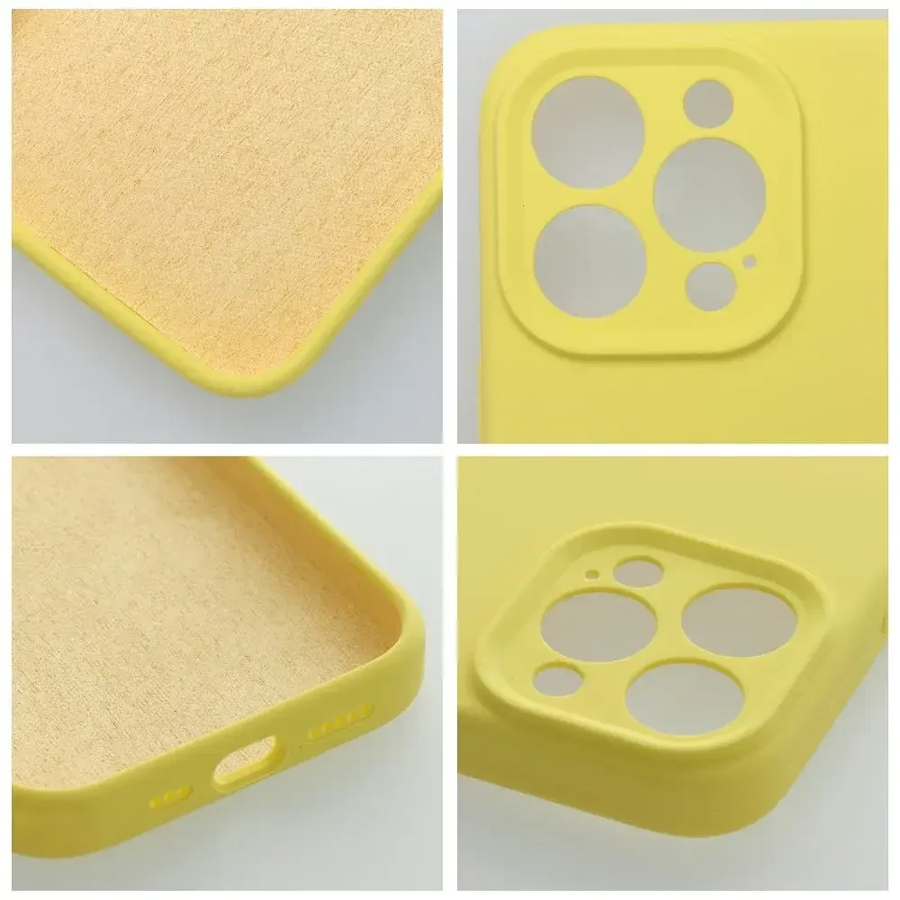OEM dėklas, skirtas iPhone 16 PRO MAX silikoniniam 2 mm dėklui (apsaugai nuo kameros), geltonas