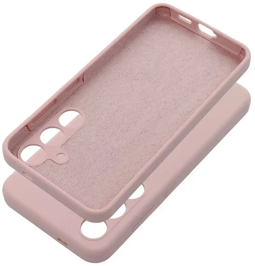 Oem Dėklas na Samsung A37 5G Silicone 2mm (apsauga nuo fotoaparato) pudra rožinė