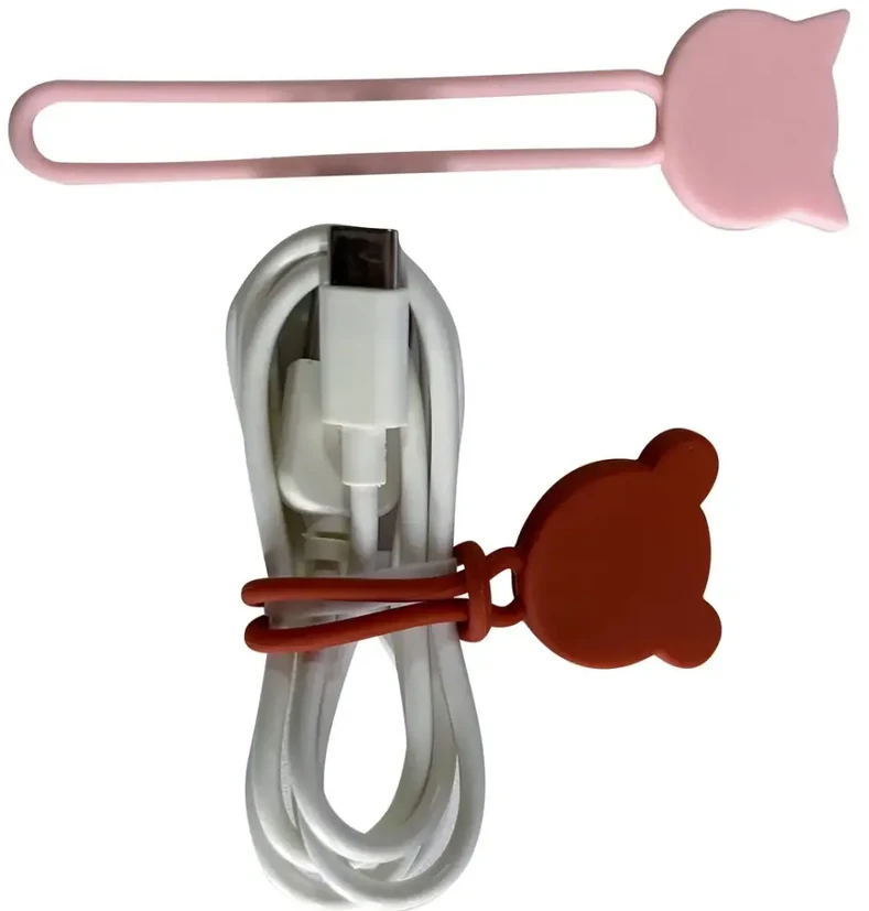 Hurtel Silicone cable reel – rožinės spalvos