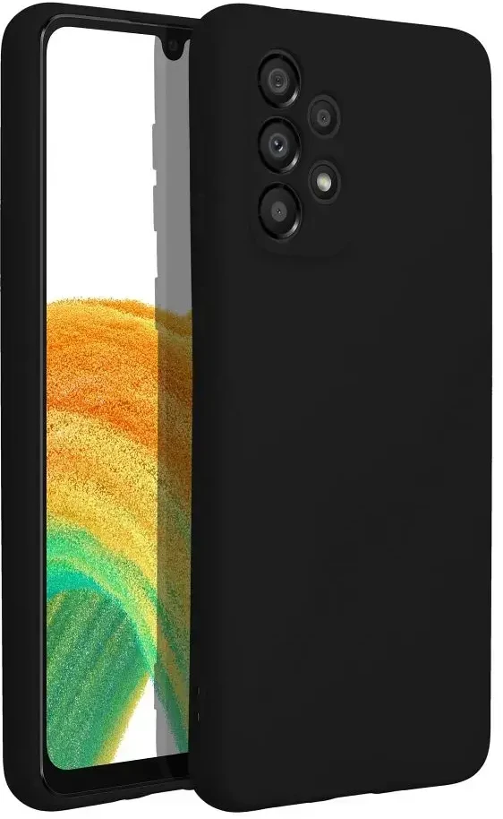 Forcell Oem SILICONE dėklas skirtas Samsung Galaxy A33 5G juodos spalvos