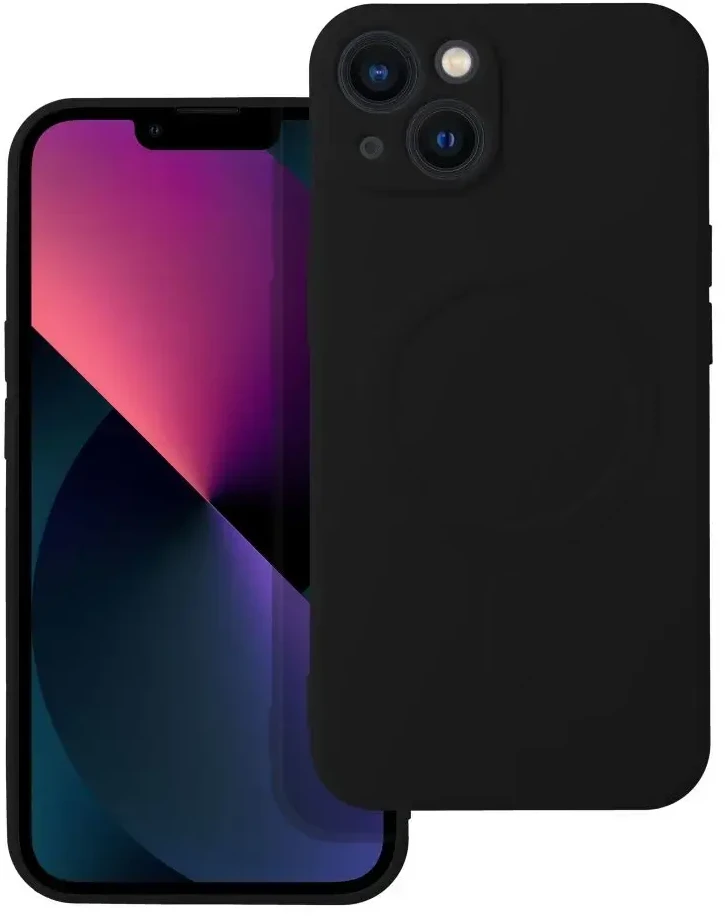 Oem Dėklas Silicone Mag Cover (MagSafe) skirtas iPhone 13 juodas