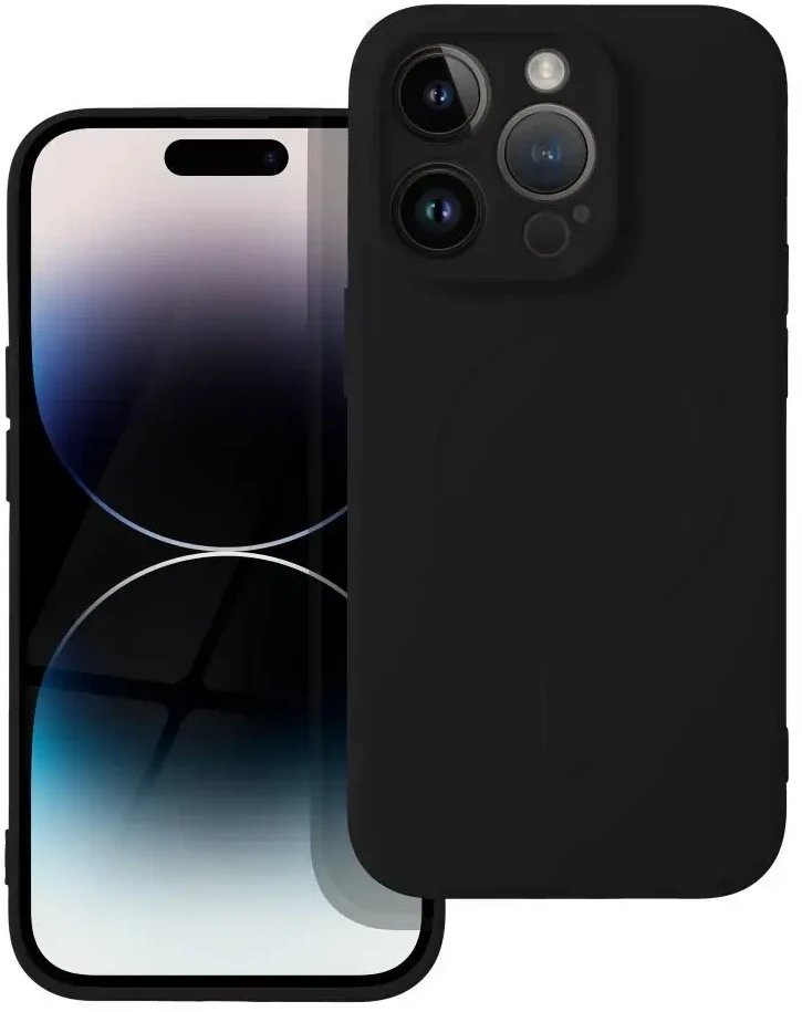 Oem Dėklas Silicone Mag Cover (MagSafe) skirtas iPhone 14 Pro juodas