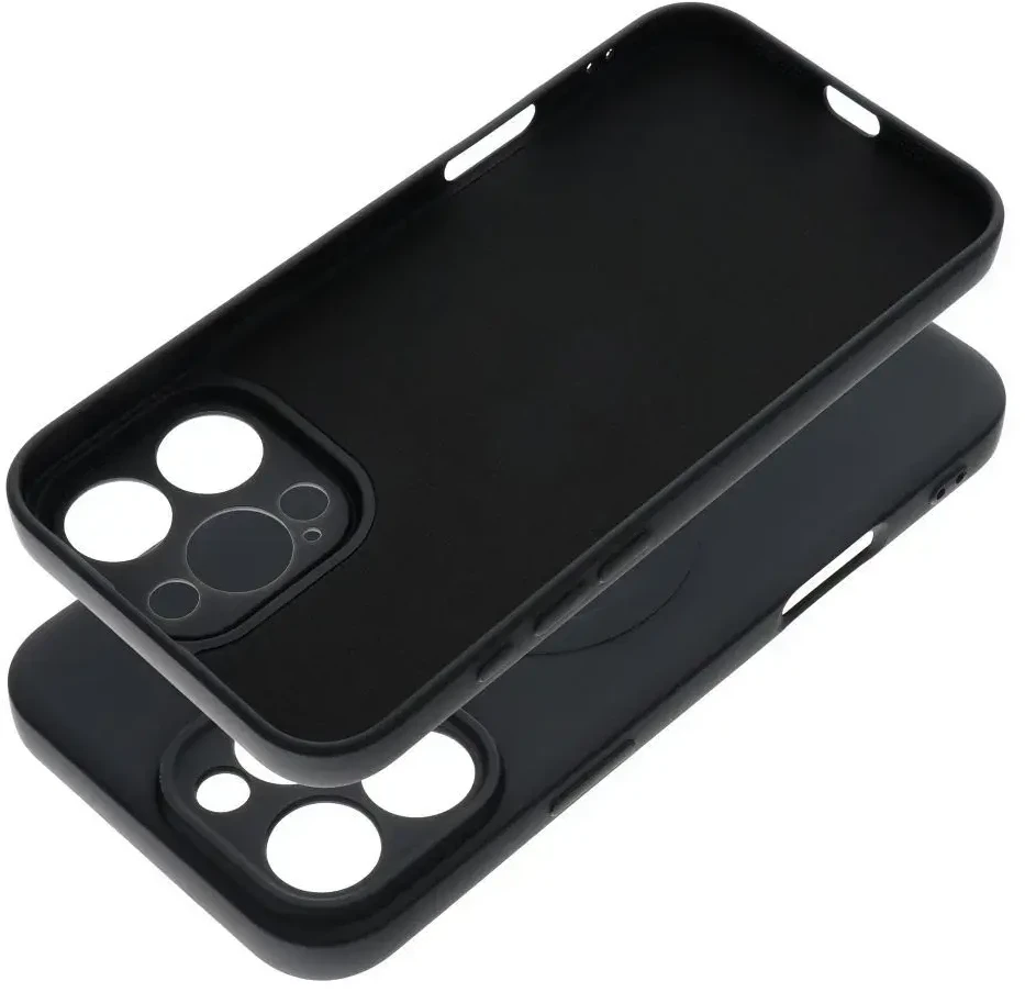 OEM dėklas, skirtas „iPhone 16 PRO MAX“ silikoniniam „MagSafe“ dėklui (kameros apsauga), juodas