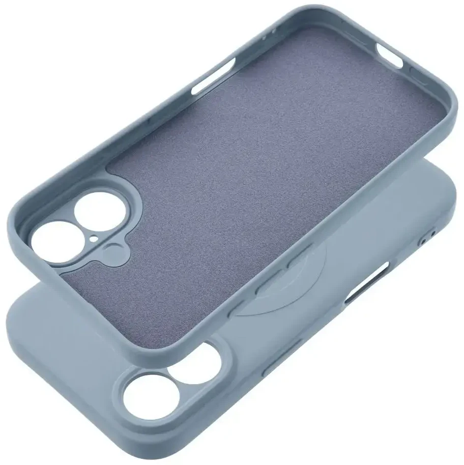 OEM dėklas, skirtas „iPhone 16“ silikoniniam „Mag“ dėklui, suderinamas su „MagSafe“ (fotoaparato apsauga), šviesus mėlynas