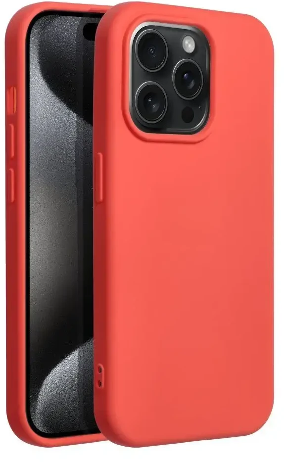 OEM dėklas, skirtas iPhone 15 PRO silikoniniam dėklui, persikų spalvos
