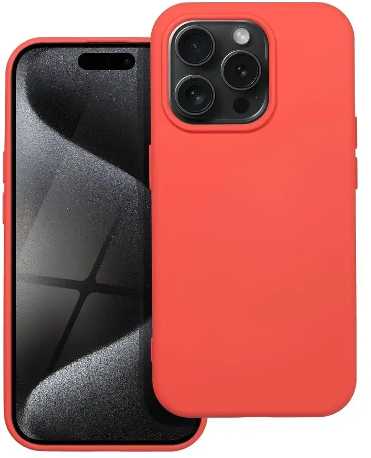 OEM dėklas, skirtas iPhone 15 PRO silikoniniam dėklui, persikų spalvos