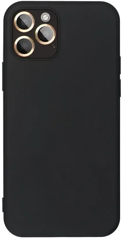 OEM dėklas, skirtas iPhone 17 Pro / 18 Pro (žemas kameros kraštas), silikoninis, juodas
