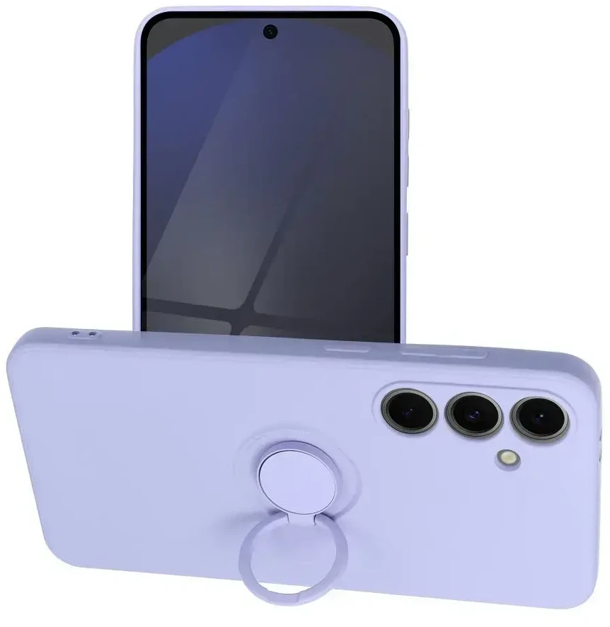 Oem SILICONE RING dėklas skirtas Samsung Galaxy S24 FE violetinės spalvos
