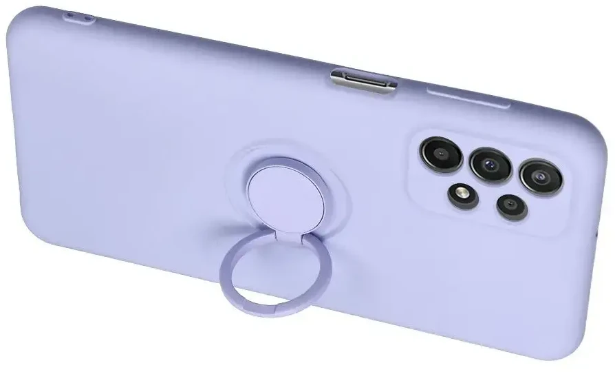 Oem SILICONE RING dėklas skirtas Samsung Galaxy S24 FE violetinės spalvos