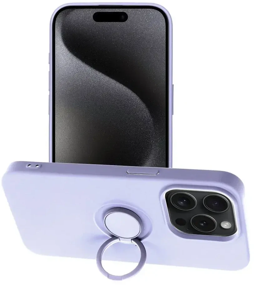 Dėklas Oem Case for iPhone 15 PRO Silicone Ring violetinė