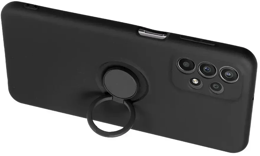 Oem SILICONE RING dėklas skirtas Samsung Galaxy A25 5G juodos spalvos