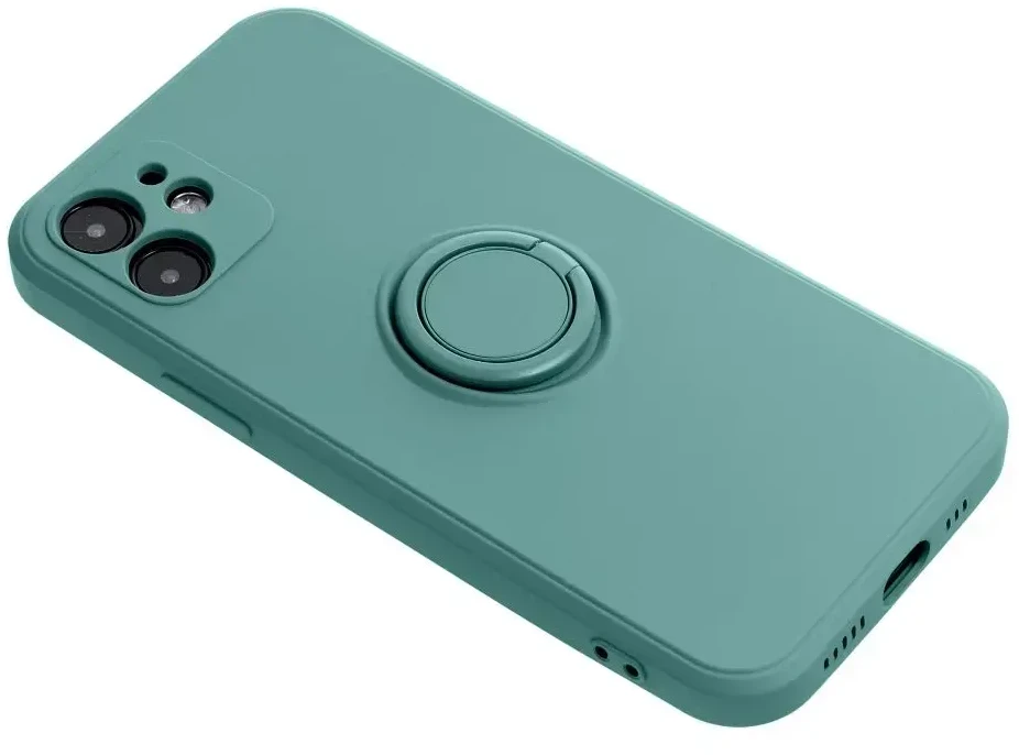 OEM dėklas iPhone 17 AIR silikoninis žiedas žalias