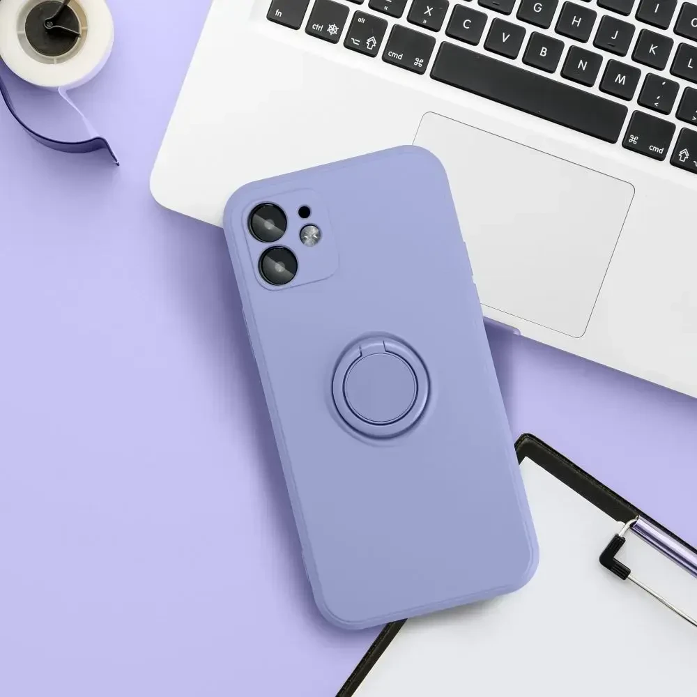 Oem SILICONE RING dėklas skirtas Samsung Galaxy A55 5G violetinės spalvos