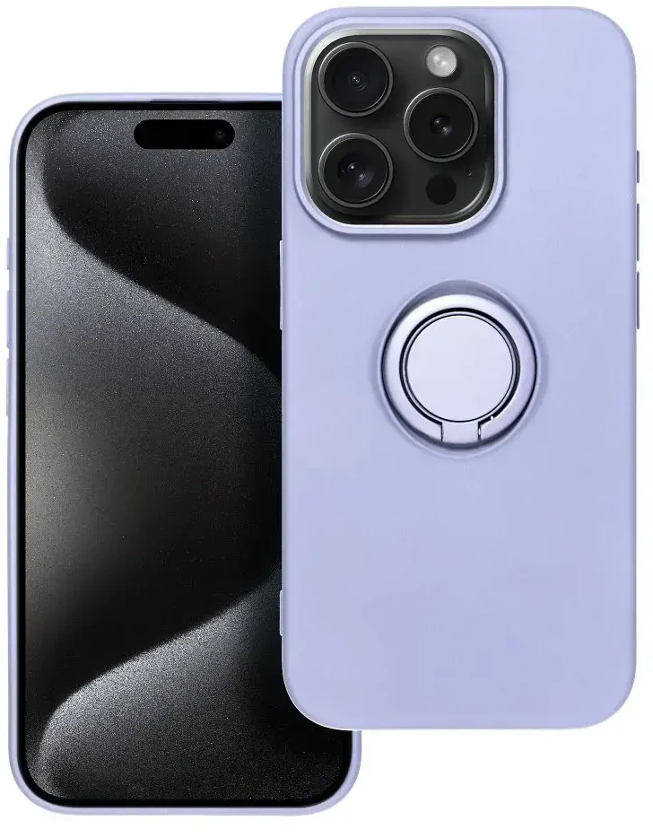 Dėklas Oem Case for iPhone 15 PRO Silicone Ring violetinė