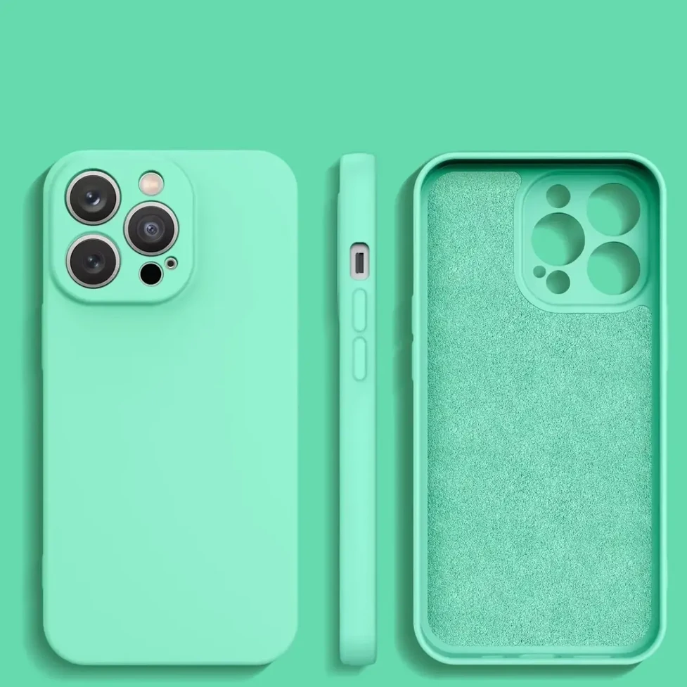 Hurtel silikoninis dėklas skirtas iPhone 14 Plus, mėtų žalia