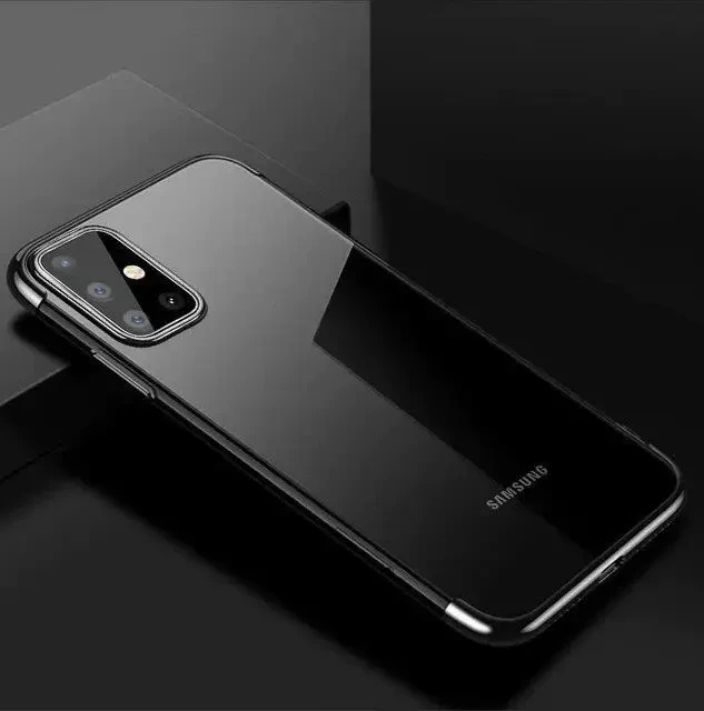 Hurtel skaidrus TPU dėklas skirtas Samsung Galaxy A72 4G, mėlynas