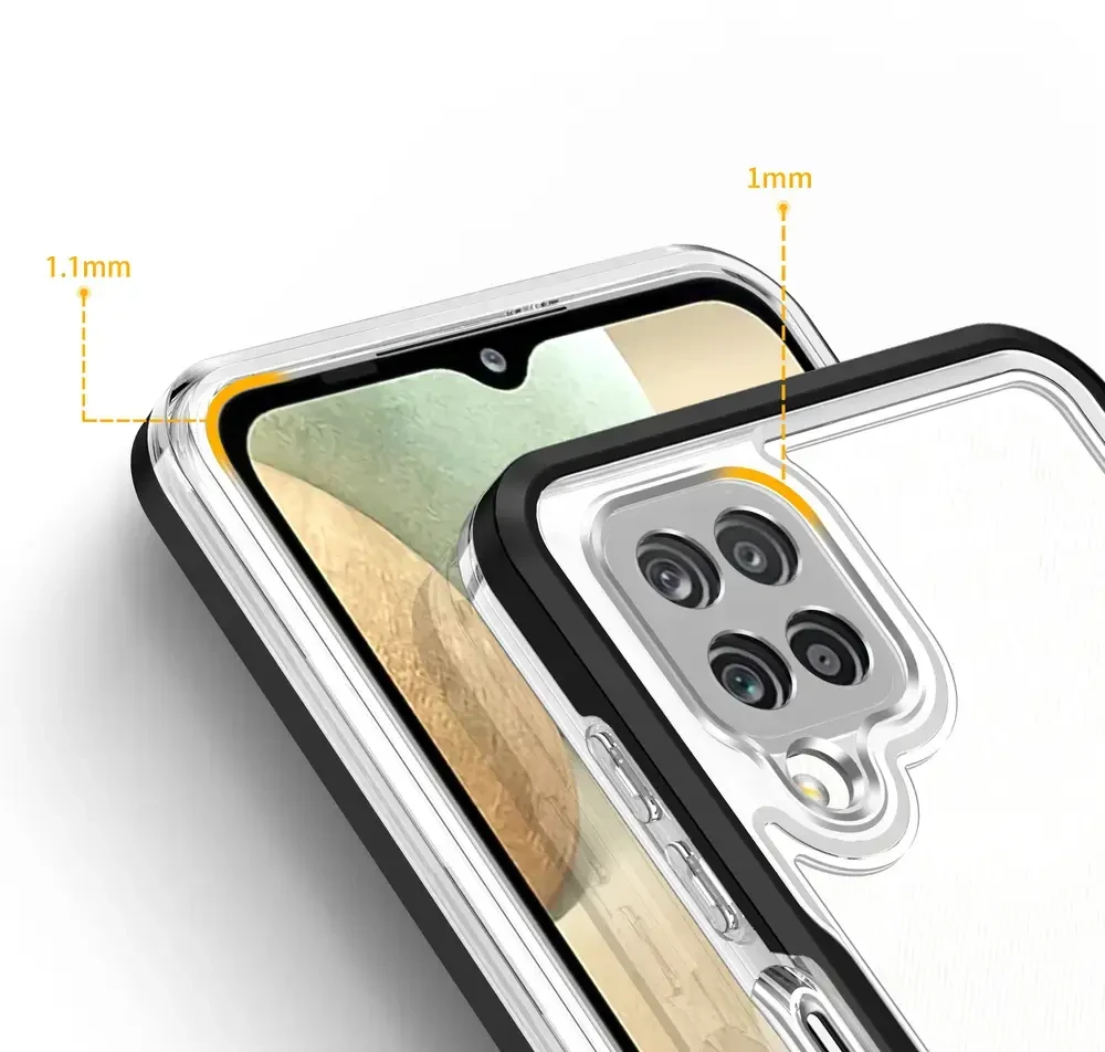 Hurtel Clear dėklas skirtas Samsung Galaxy A22 4G, juodas