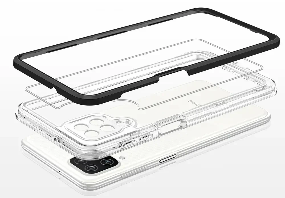 Hurtel Clear dėklas skirtas Samsung Galaxy A22 4G, juodas