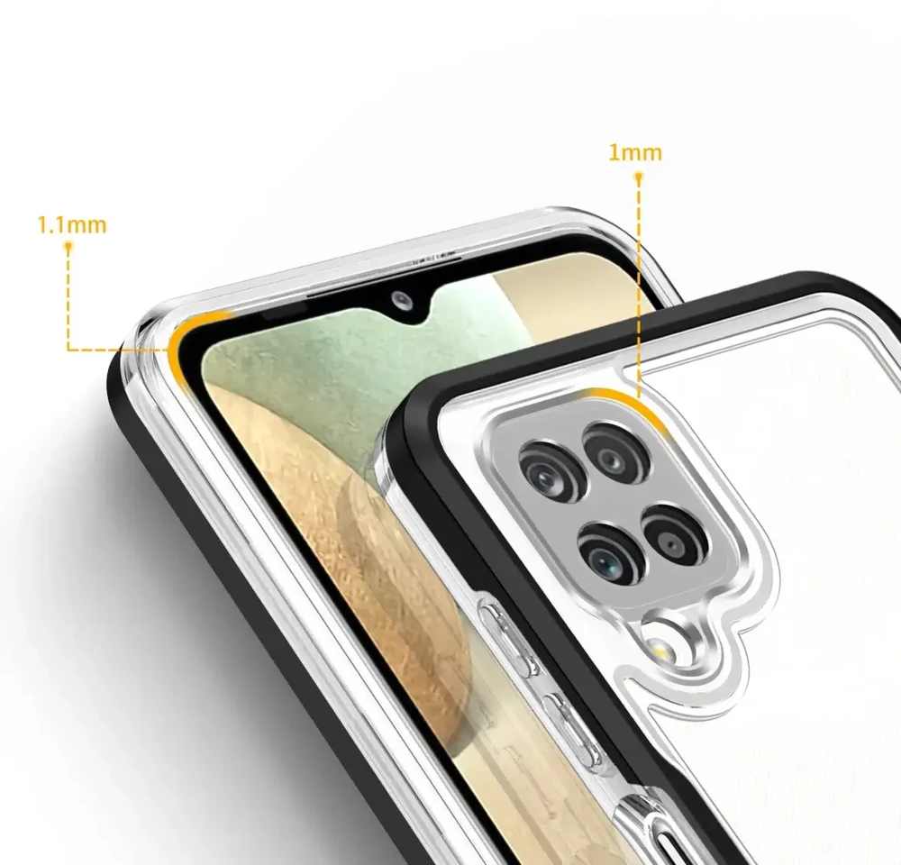Hurtel Clear dėklas skirtas Samsung Galaxy A22 4G, juodas