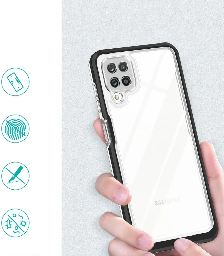 Hurtel Clear dėklas skirtas Samsung Galaxy A22 4G, juodas