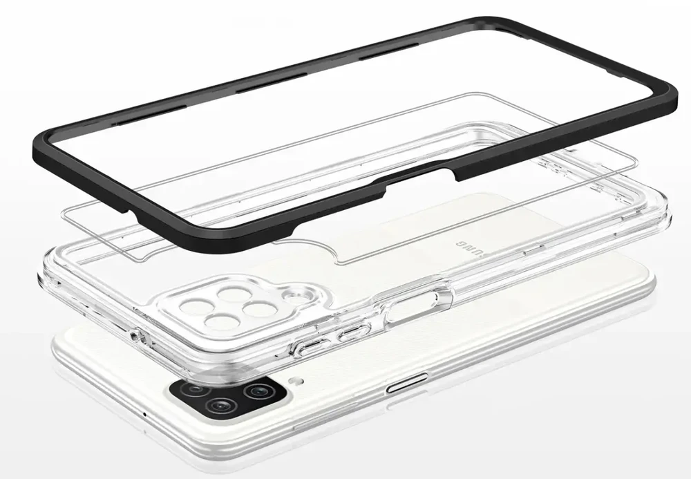 Hurtel Clear dėklas skirtas Samsung Galaxy A22 4G, juodas