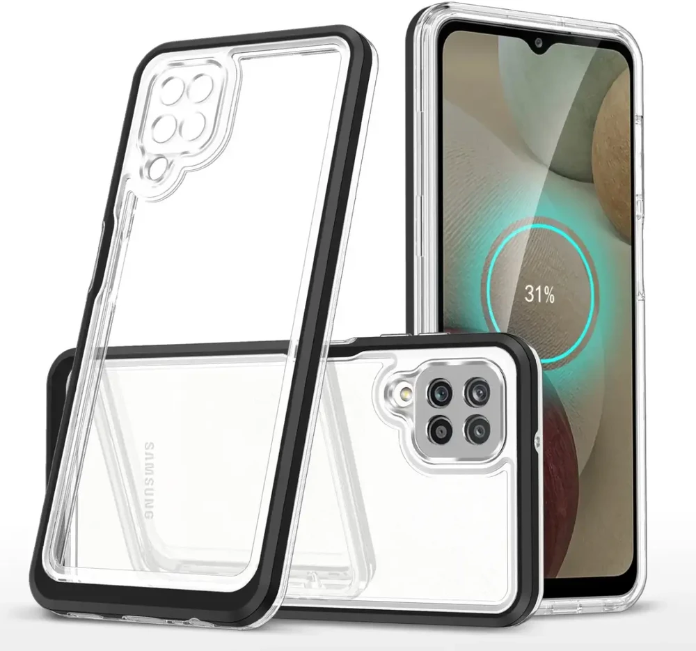 Hurtel Clear dėklas skirtas Samsung Galaxy A22 4G, juodas