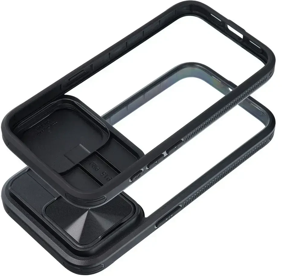 Dėklas Oem Case for iPhone 15 PLUS Slider juodas