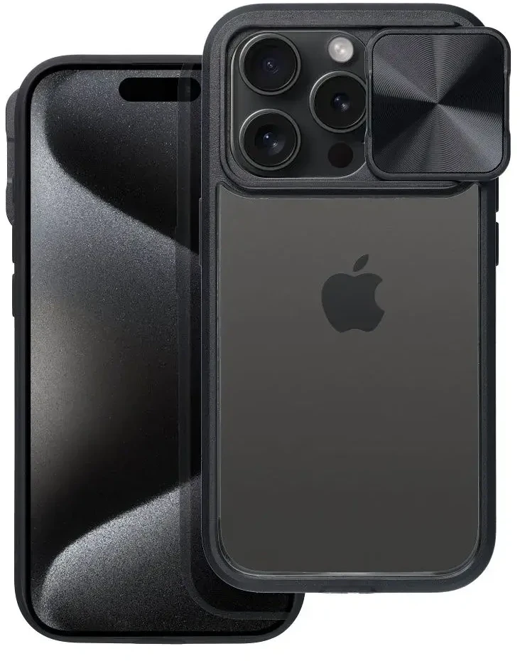 Dėklas Oem Case for iPhone 15 PLUS Slider juodas