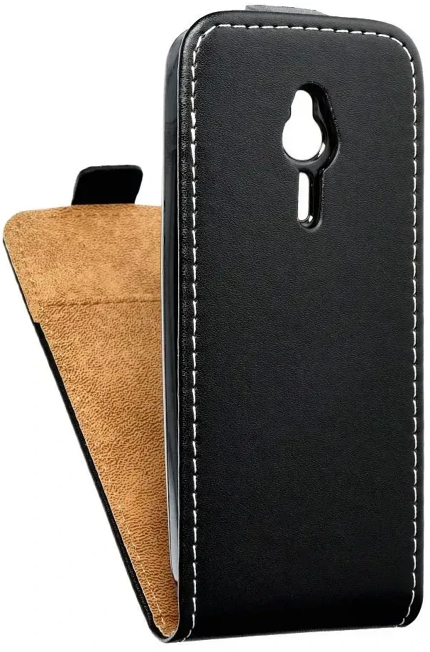 Oem Originalus vertikalus atverčiamas dėklas Nokia 230 Slim Flexi Fresh, juodas