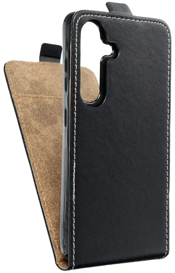 Oem SLIM FLEXI FRESH Flip dėklas skirtas Samsung Galaxy S24 juodos spalvos