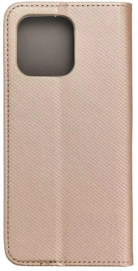 OEM atverčiamas dėklas Motorola E15 Smart Case Book auksinis