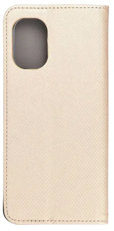 OEM atverčiamas dėklas Motorola G85 Smart Case Book auksinis