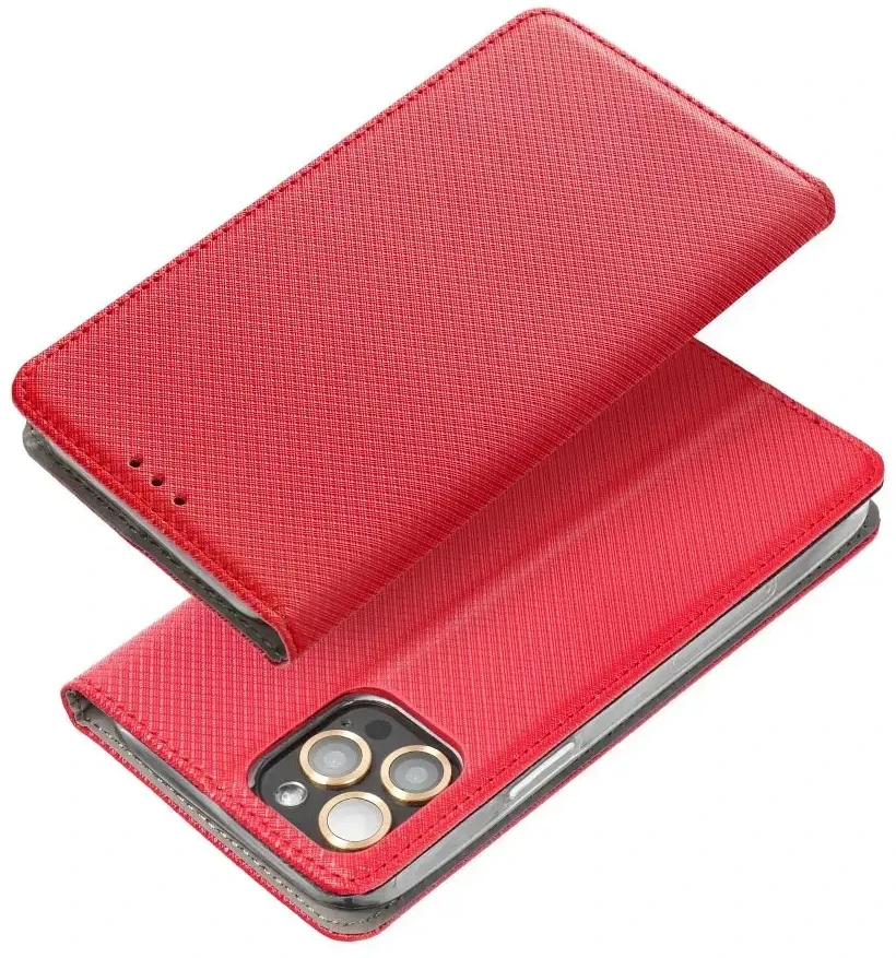 Atverčiamas dėklas, skirtas „Realme C71 Smart Case Book“, raudonas